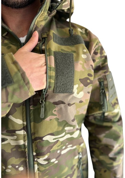 Softshell Soğuk Iklim Kamuflaj Mont Pantolon Takım - M fırsatları