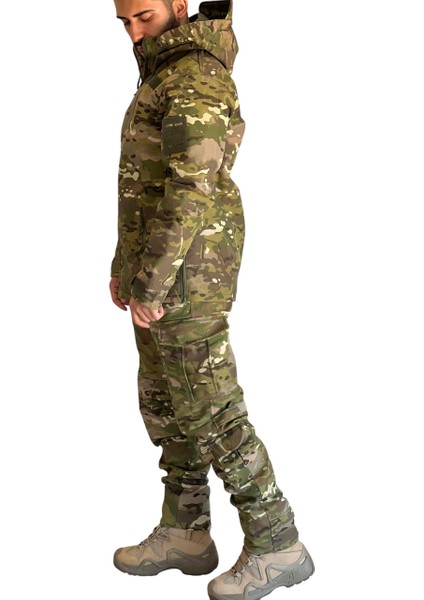 Softshell Soğuk Iklim Kamuflaj Mont Pantolon Takım - M indirimleri