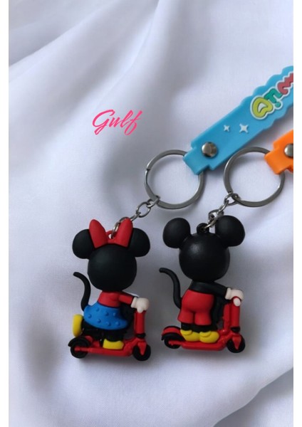 Mickey & Minnie Mouse 3D Çift Anahtarlık 2 Adet