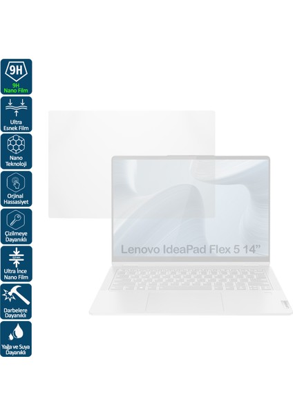 Nanoshield Pro Lenovo Ideapad Flex 5 14.0 Inç 16:10 Notebook Şeffaf Nano Film