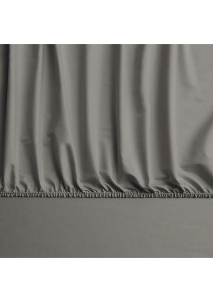 Mix&Match Pamuk Saten Süperking Size Lastikli Çarşaf Vizon