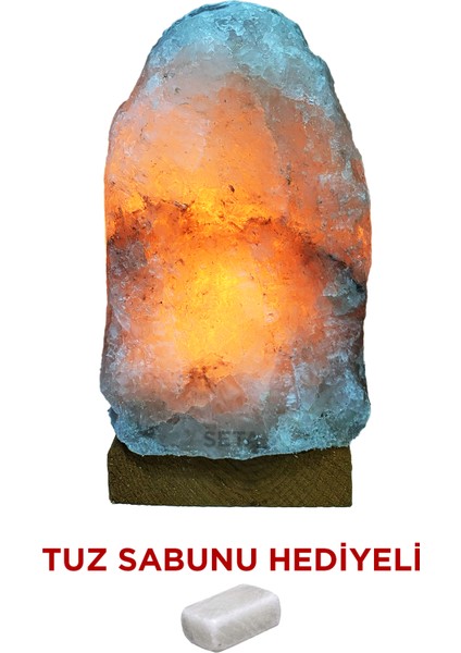 Çankırı Kaya Tuzu Tuz Lambası 3-4 kg Tuz Sabunu Hediyeli