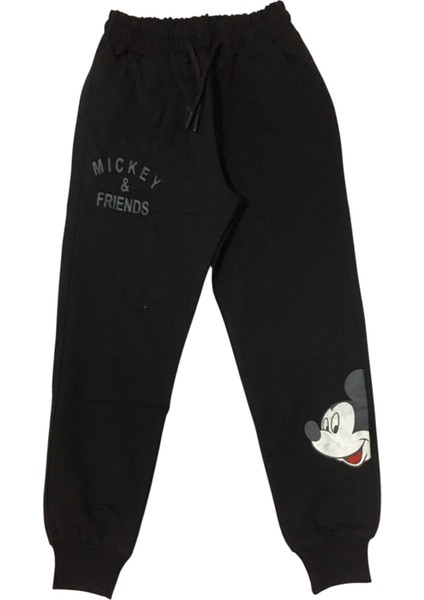 Kapşonlu Mickey Mause Figürlü Kapşonlu Siyah Eşorfman Takımı fiyatları