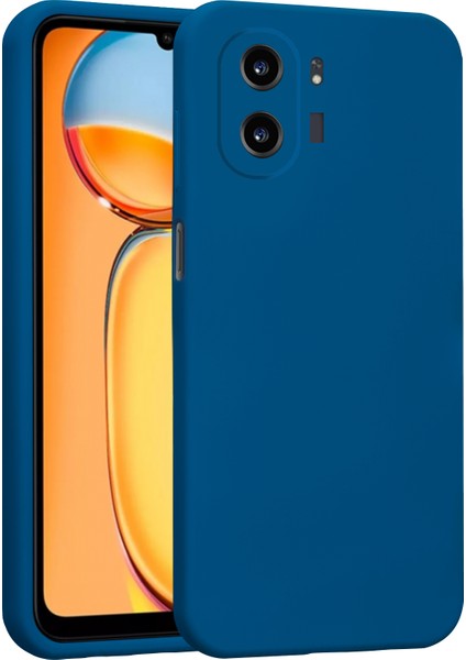 Xiaomi Redmi 13C Kılıf Lansman Premium Silinebilir Mavi Silikon