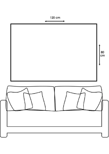 120x80 Cm Uçan Balonlar Kanvas Tablo