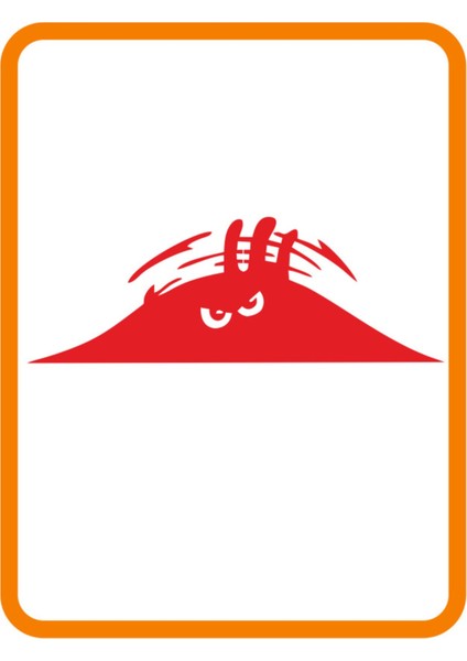 Bagajdan Bakan Kızgın Hayalet Oto Sticker Kırmızı 30*10 cm