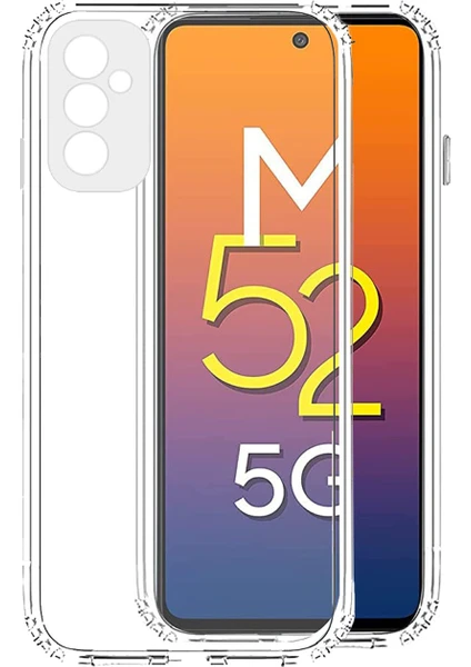 Samsung Galaxy M52 Kılıf Şeffaf 3D Kamera Lens Korumalı Silikon