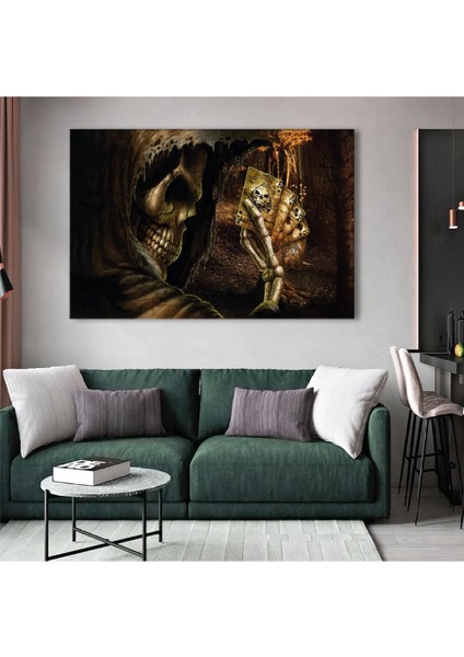 120x80 Cm Kurukafa Hayalet Kanvas Tablo