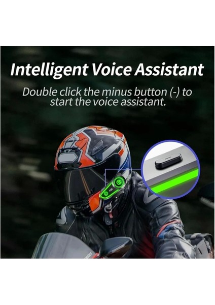 A30 2x Eşleşmeli Intercom Işıklı Motosiklet Için Kask Kulaklık