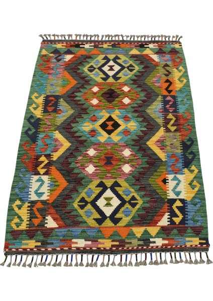 Yeni El Dokuma Rengarenk Cerit Yörükleri Meşhed Iran Yün Kilim 5393