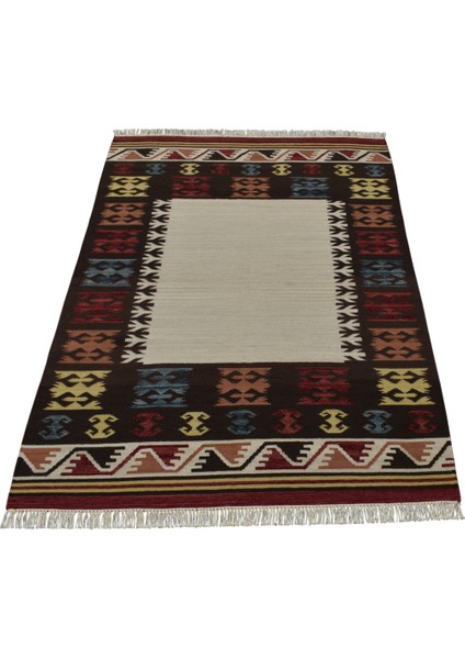 Yeni El Dokuma Modern Okyanus Dalgalı Döşemealtı Yün Kilim 5389