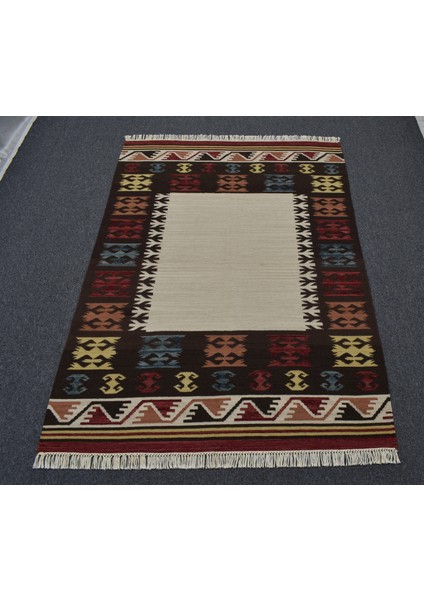Yeni El Dokuma Modern Okyanus Dalgalı Döşemealtı Yün Kilim 5389