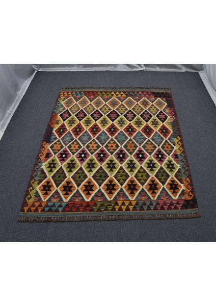 Yeni El Dokuma Rengarenk Cerit Yörükleri Meşhed Iran Yün Kilim 5381