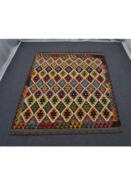 Yeni El Dokuma Rengarenk Cerit Yörükleri Meşhed Iran Yün Kilim 5381