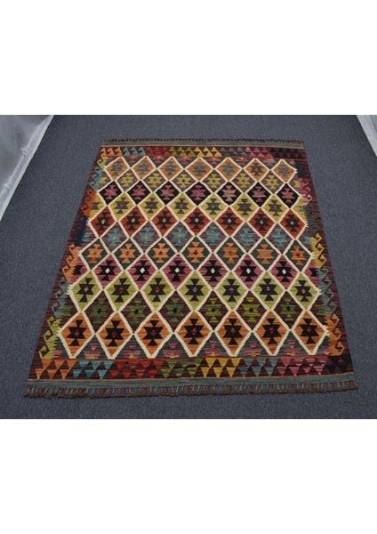 Yeni El Dokuma Rengarenk Cerit Yörükleri Meşhed Iran Yün Kilim 5381