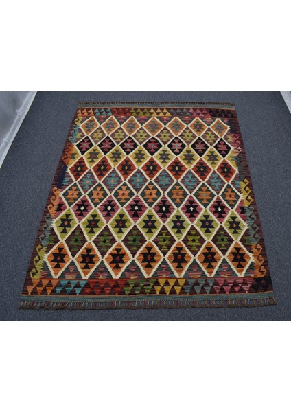Yeni El Dokuma Rengarenk Cerit Yörükleri Meşhed Iran Yün Kilim 5381