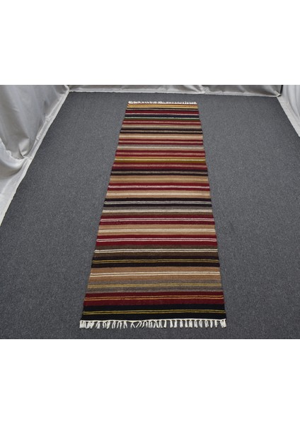 Yeni El Dokuması Kemerli Çubuklu Hatay Yün Yolluk Kilim 5377 fiyatları