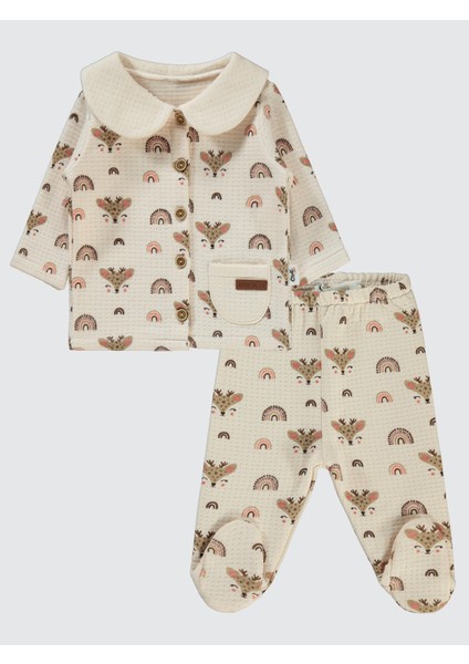 Kız Bebek Pijama Takımı 1-6 Ay Fil Dişi