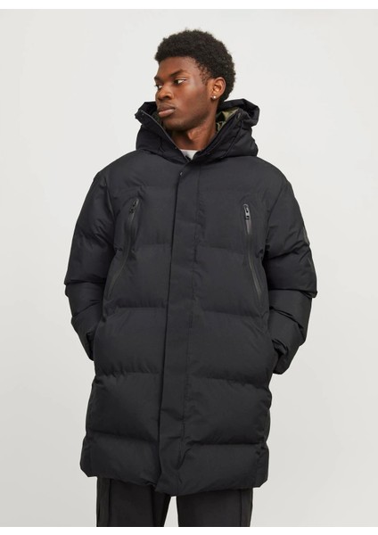 Siyah Erkek Mont 12260481_JCOALPHA Long Puffer Sn fiyatları