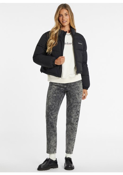 Siyah Kadın Mont Gj Cropped Puffer - Recy Coated Lıg fiyatları