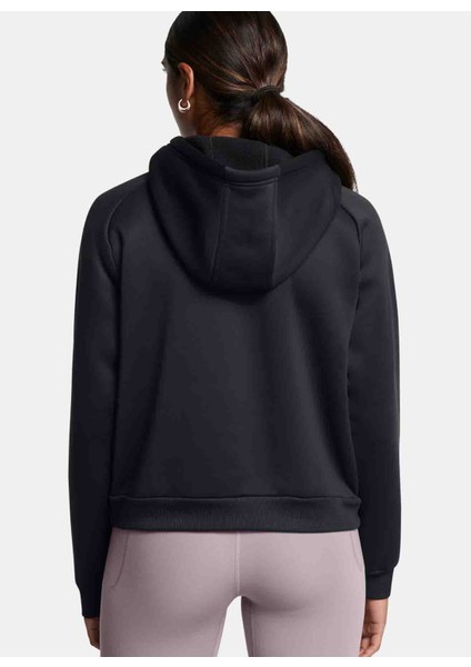 Siyah Kadın Kapüşon Normal Düz Sweatshirt 1386504-001 Ua Armour Flc Pro Hdy