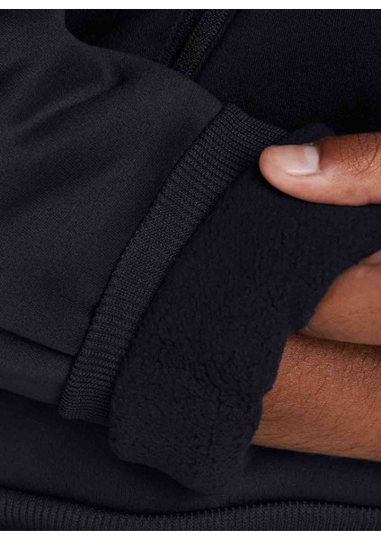 Siyah Kadın Kapüşon Normal Düz Sweatshirt 1386504-001 Ua Armour Flc Pro Hdy