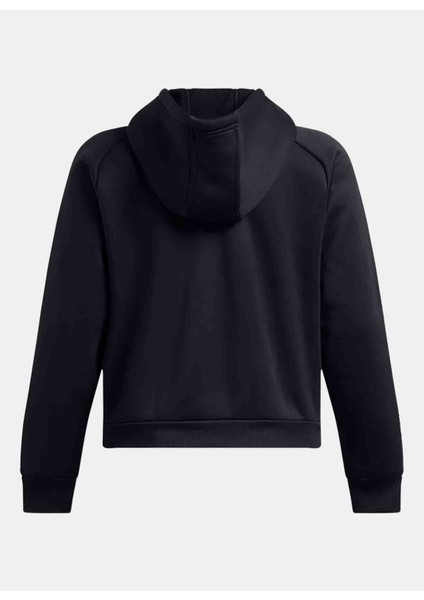Siyah Kadın Kapüşon Normal Düz Sweatshirt 1386504-001 Ua Armour Flc Pro Hdy