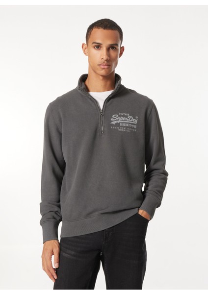 Bisiklet Yaka Siyah Erkek Sweatshırt M2013797AAFB_CLASSIC Vl Graphıc Hal fiyatları