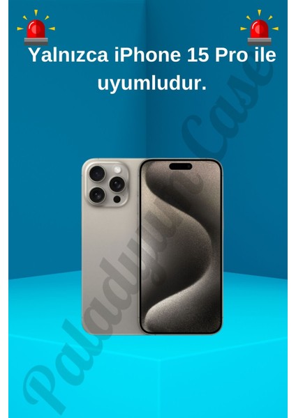 Apple iPhone 15 Pro Uyumlu Lux Işıltılı Inci Charmlı Kelebekli Kılıf