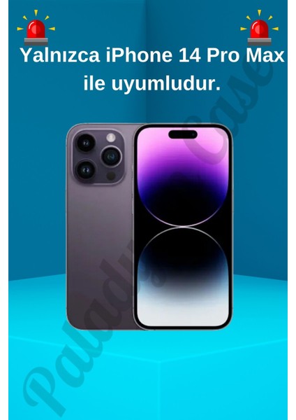 Paladyum Case Apple iPhone 14 Promax Uyumlu Lux Işıltılı Inci Charmlı Kelebekli Kılıf