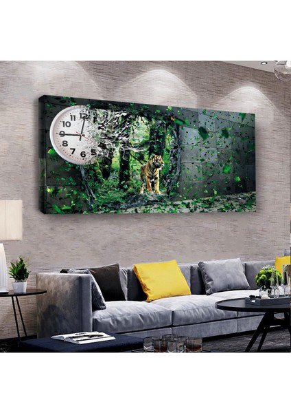 Kaplan 120 X 60 Saatli Kanvas Tablo