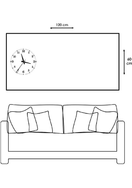 Kamp Ateşi 120 X 60 Saatli Kanvas Tablo fiyatları