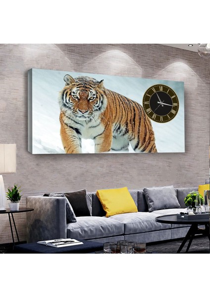 Kaplan 120 X 60 Saatli Kanvas Tablo