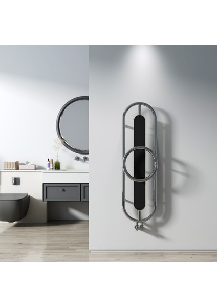 Aiden Paslanmaz Çelik Havlupan Modern Tasarım Ayna Polisaj 120X35 cm
