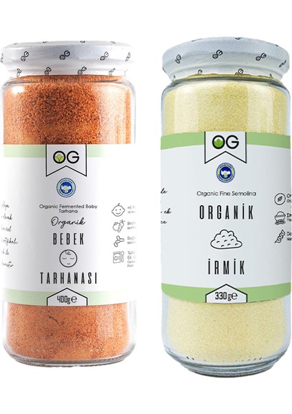 Organik Bebek Tarhanası ve Organik İrmik Seti +6 Ay