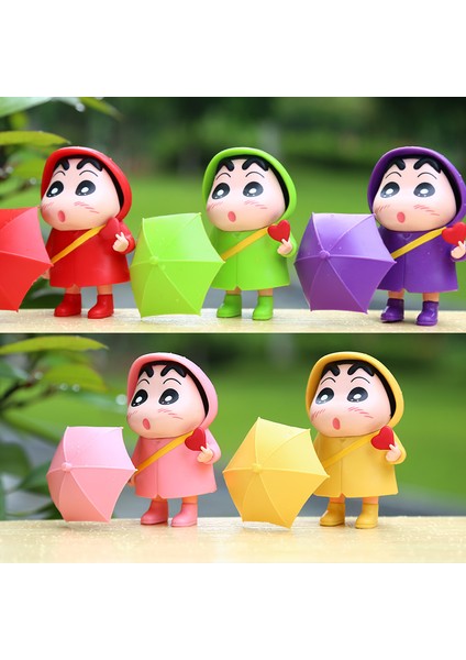 5 Anime Yağmurluk Küçük Yeni El Yapımı Model Yaratıcı Şemsiye Kalp Bebek Masaüstü Dekorasyon Süsleri (Yurt Dışından)