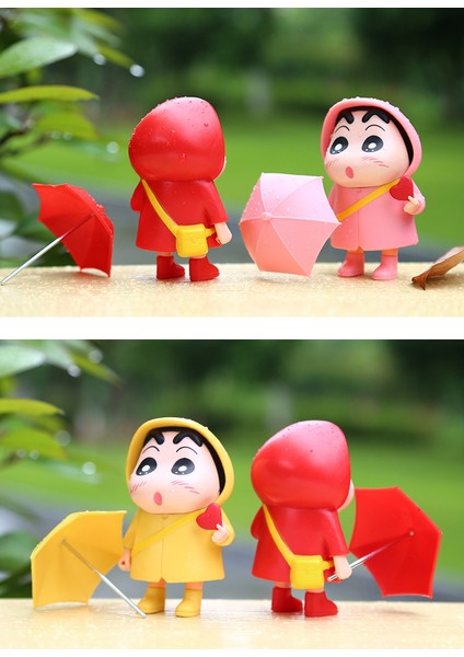 5 Anime Yağmurluk Küçük Yeni El Yapımı Model Yaratıcı Şemsiye Kalp Bebek Masaüstü Dekorasyon Süsleri (Yurt Dışından)