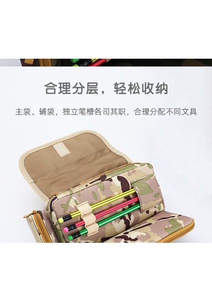 Kamuflaj Fermuarlı Kalem Kutusu Ilk ve Orta Okul Öğrencileri Kalem Kutusu (Yurt Dışından) modelleri