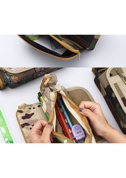 Kamuflaj Fermuarlı Kalem Kutusu Ilk ve Orta Okul Öğrencileri Kalem Kutusu (Yurt Dışından) fırsatları