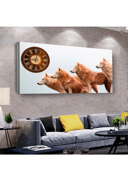 Bozkurt 100 X 50 Cm Saatli Kanvas Tablo