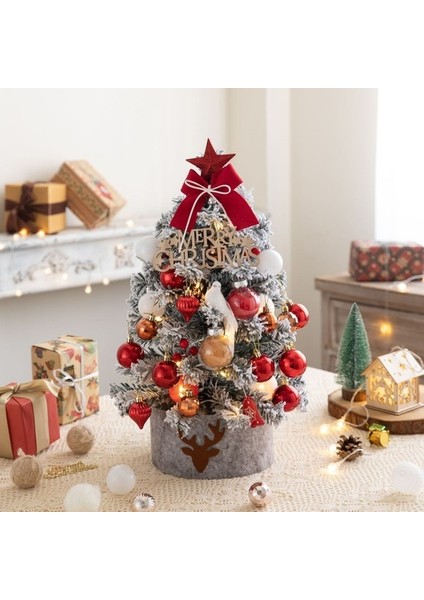 Işıklı Mini Noel Ağacı Seti Christmas Tree Akın Noel Süsleri (Yurt Dışından)