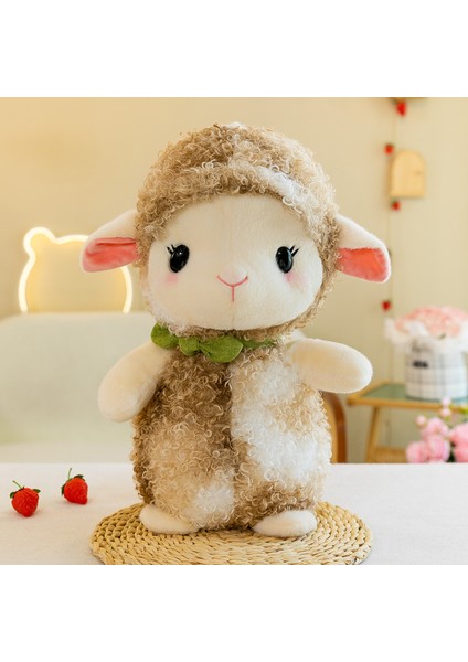 Karikatür Koyun Rulo Kuzu Çocuk Yatıştırıcı Bez 35 cm Peluş Oyuncak (Yurt Dışından)