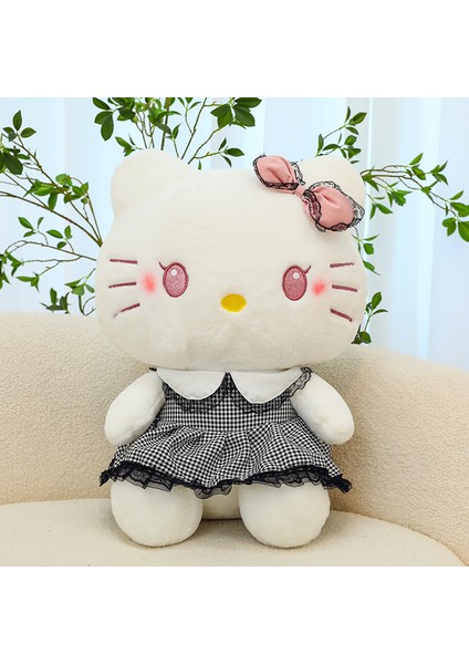 Gotik Hello Kitty Çocuk Kız 40 cm Peluş Oyuncak (Yurt Dışından)