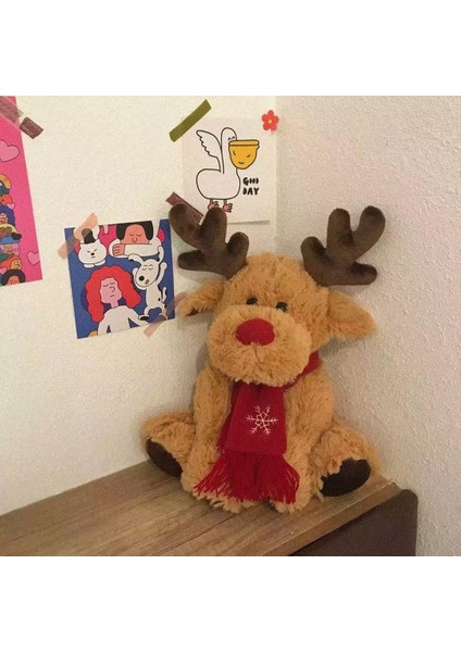 Kadınlar Için Noel Geyik Sevimli Karikatür Elk Bez Peluş Oyuncak (Yurt Dışından)