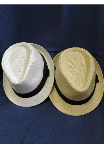 Gündelik Moda Silindir Şapka Erkek Hasır Şapka Güneş Şapkası (Yurt Dışından) modelleri