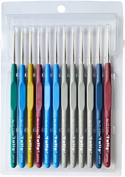 Silikon Yumuşak Saplı Dantel Oya Tığ (11+12+13+14+15+16+17+18+19+20+21+22) Takım Halinde Set