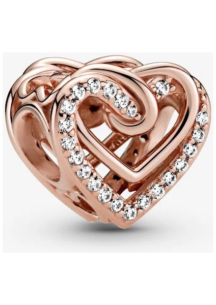 Işıltılı Iç Içe Geçen Kalpler Charm 789270C01