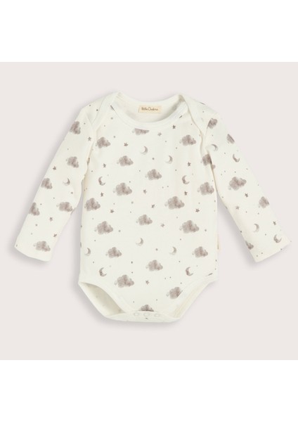 Dream Cloud Baskılı Body Ekru