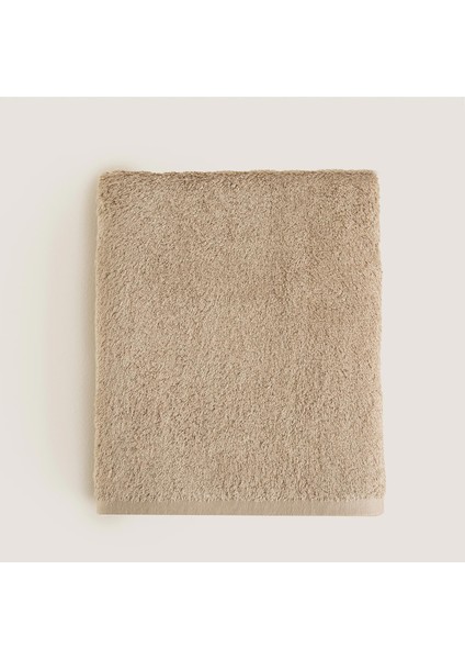 Solid Banyo Havlusu 85 x 150 cm Koyu Bej