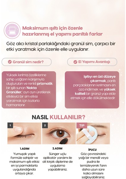Topaklanmayan, El Yapımı Glitter Far Modern Shadow Glitter Prism (No.3 Ultimate Prism)